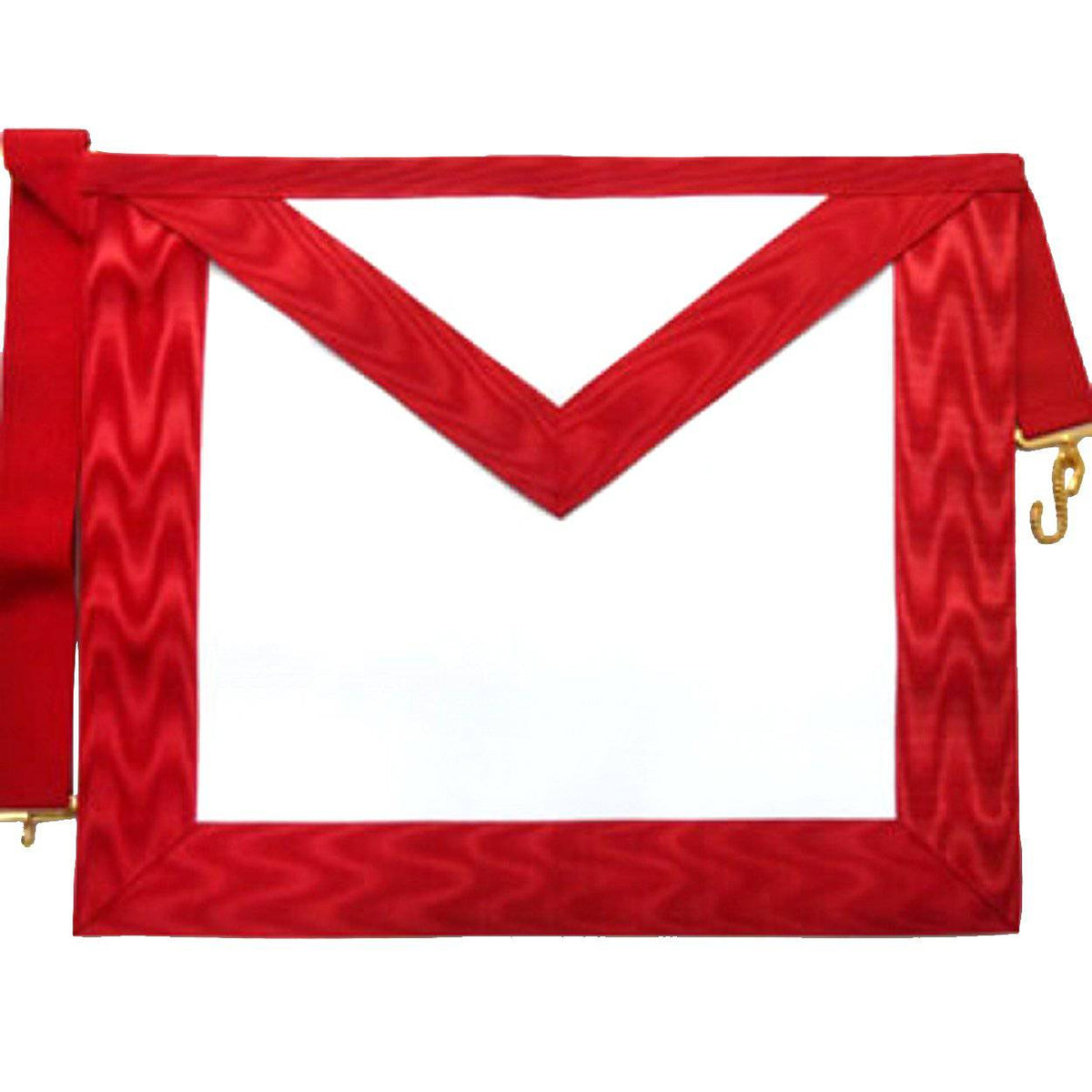 Scottish Rite Apron - White & Red Moire Ribbon - Bricks Masons