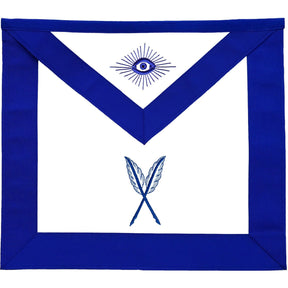 Secretary Blue Lodge Officer Apron - Machine Embroidery