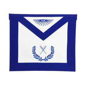 Secretary Blue Lodge Officer Apron - Royal Blue with Wreath