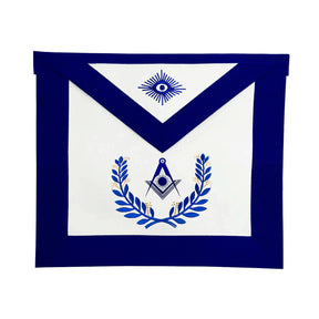 Schürze für Oberdiakone der Blauen Loge – Königsblaue Kranzstickerei