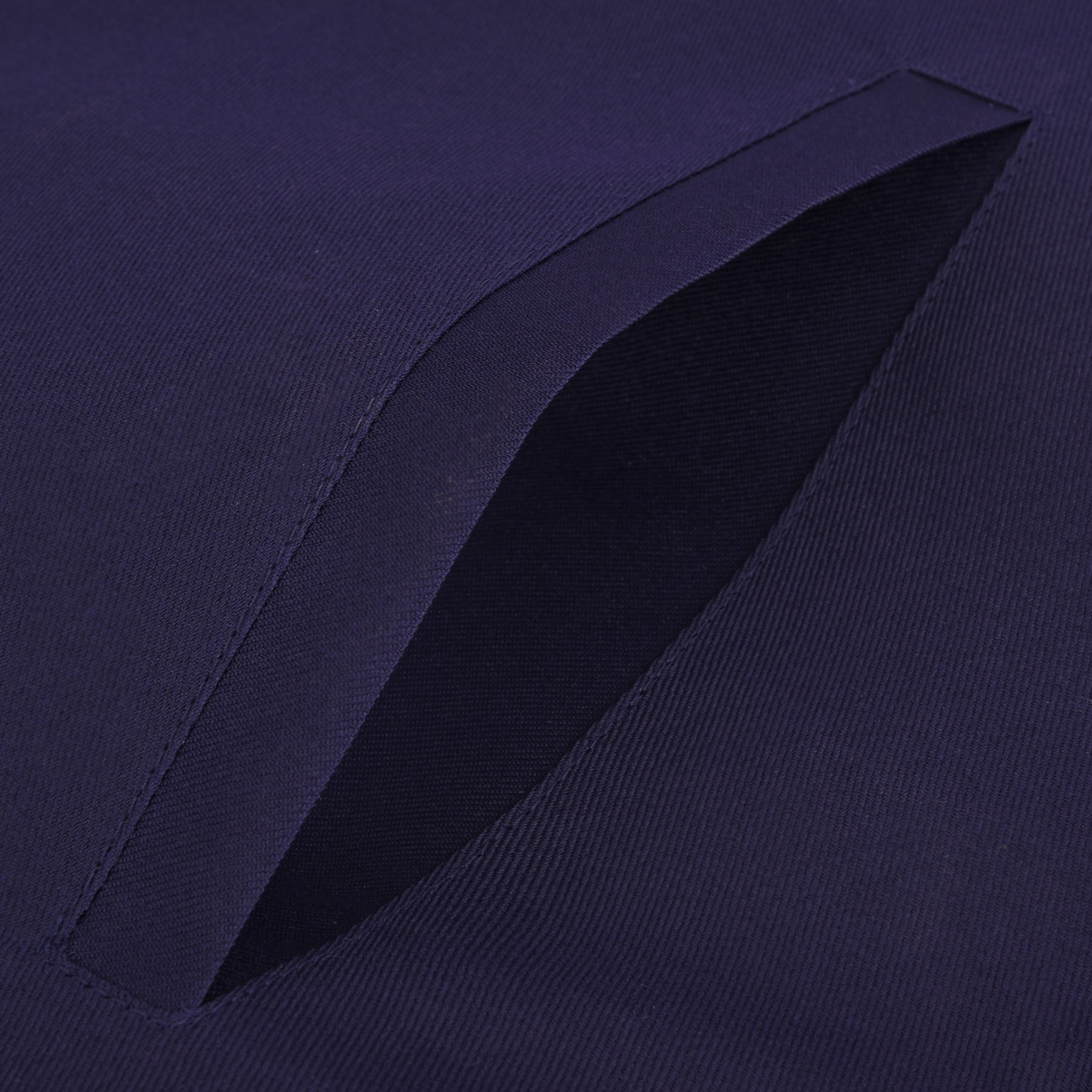 Senior Steward Blue Lodge Officer Apron - Navy Velvet With Silver Embroidery Thread - Bricks Masons