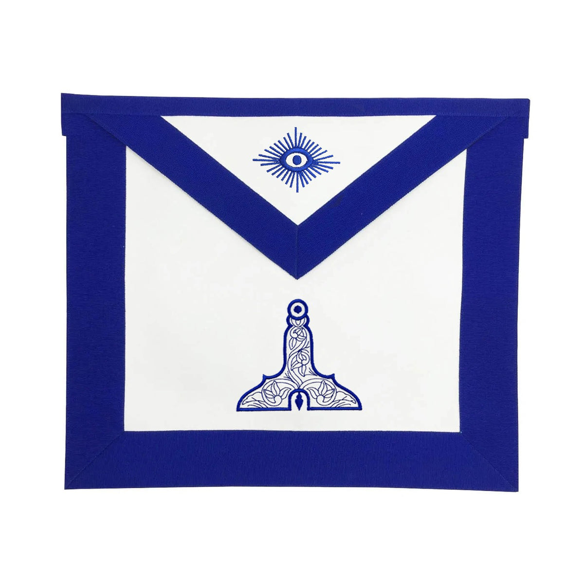 Senior Warden Blue Lodge Officer Apron - Royal Blue