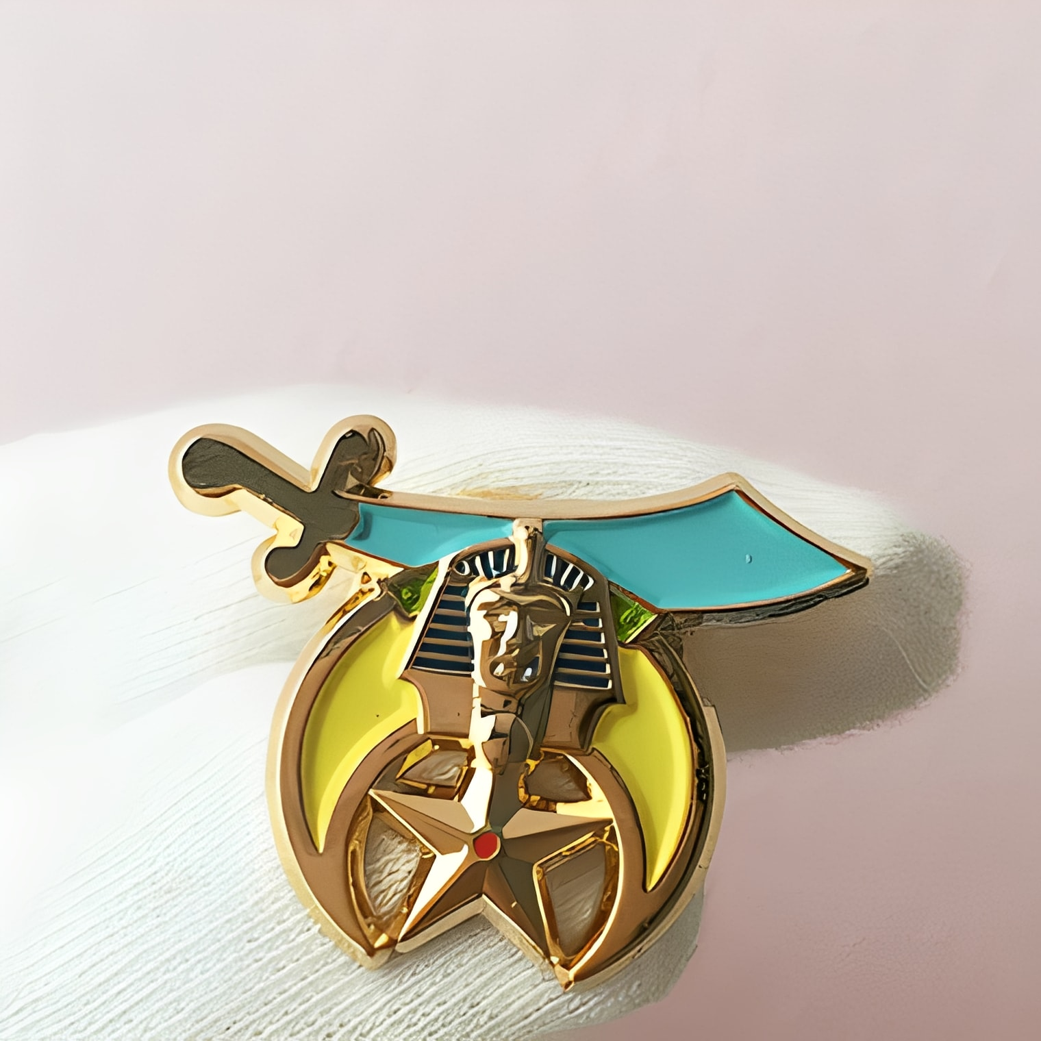 Shriners Lapel Pin - Metal - Bricks Masons