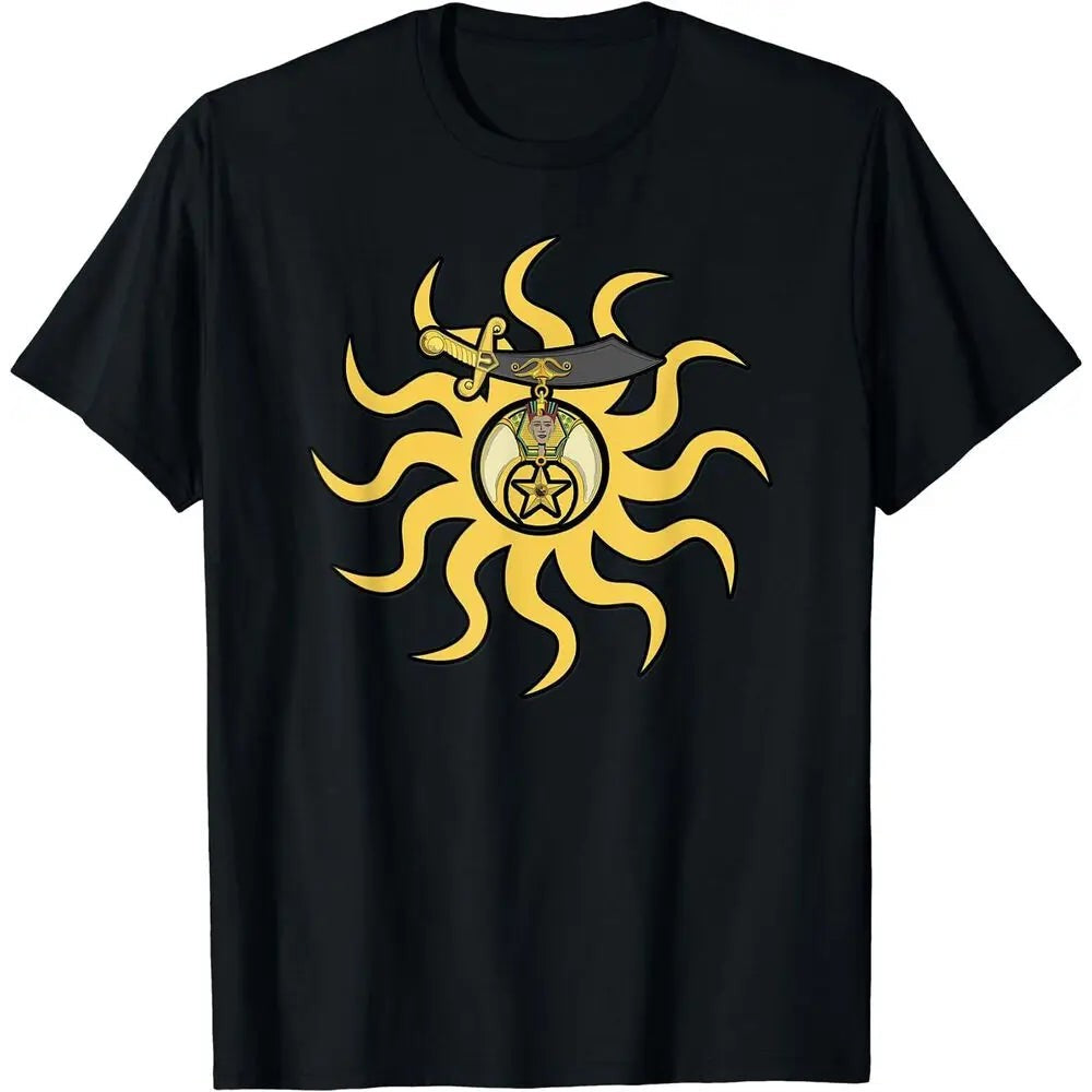 Shriners T-Shirt – Gelbes Sonnendesign