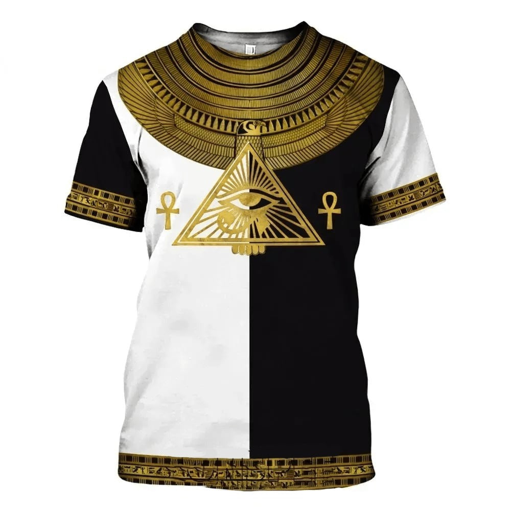 Ancient Egypt T-Shirt - Black & White 3D Printing - Bricks Masons