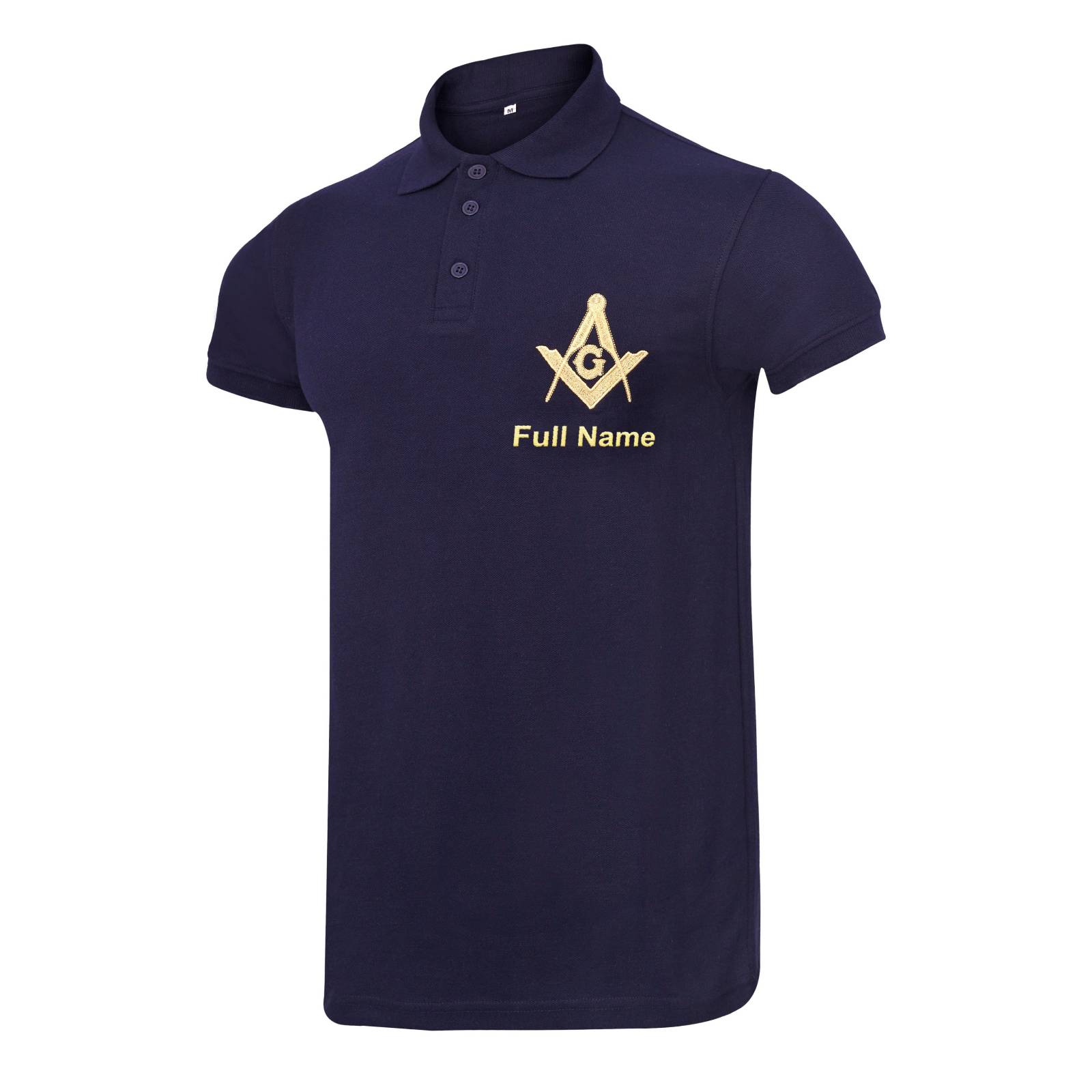 Master Mason Blue Lodge Polo Shirt - Customizable Blue Color True Cotton