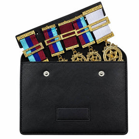 Estuche para joyas de la Logia Azul de Maestro Masón - Extra grande, de piel sintética negra