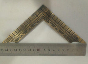 Master Mason Blue Lodge Working Tools Set - Pure Brass 2 Pieces Square & Compass