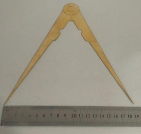 Master Mason Blue Lodge Working Tools Set - Square & Compass Pure Brass Antique Color