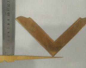 Master Mason Blue Lodge Working Tools Set - Square & Compass Pure Brass Antique Color