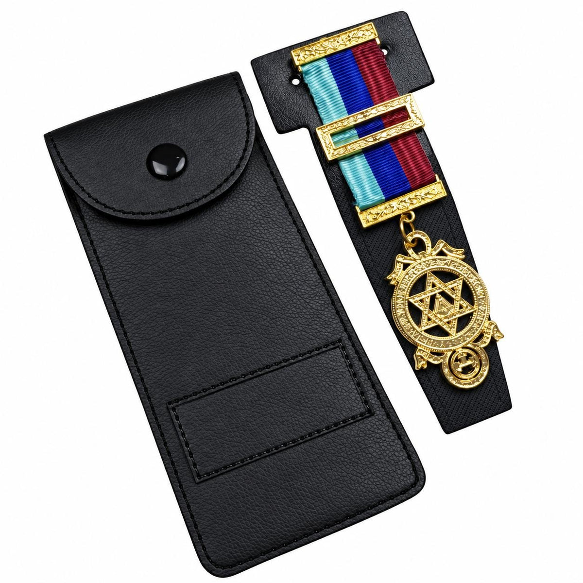 Universal Jewel Case - Black Imitation Leather - Bricks Masons