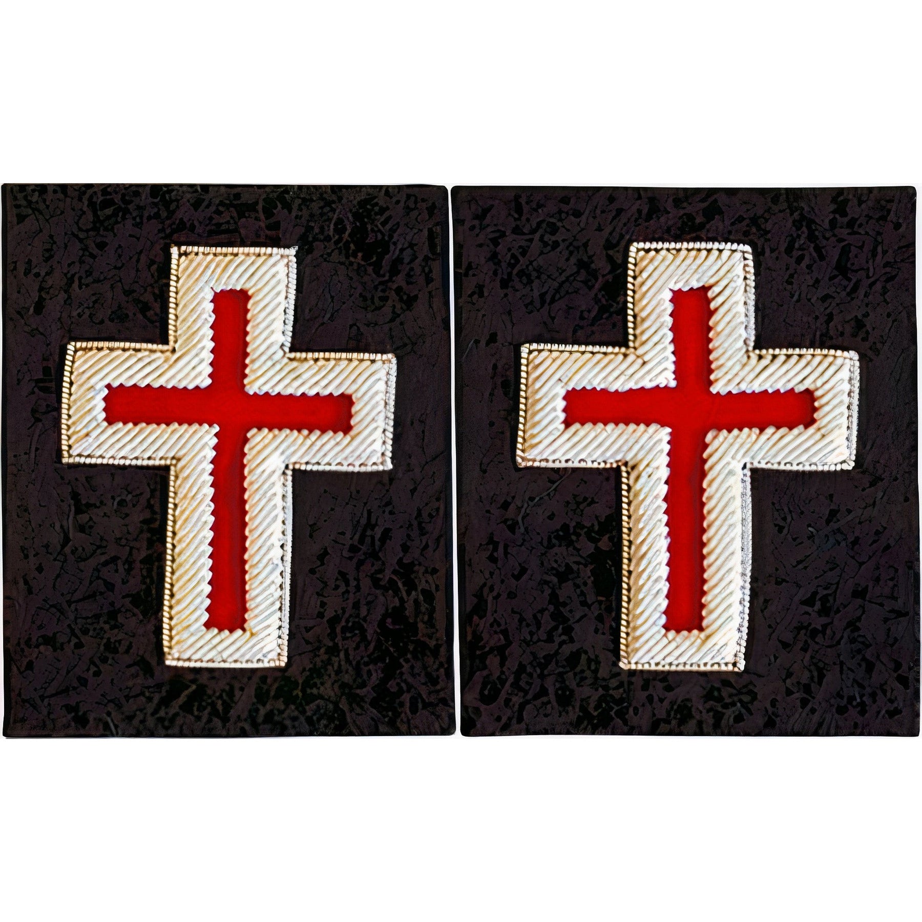 Sir Knight Cross Knights Templar Frock Coat Sleeve Patch - Bullion Embroidery