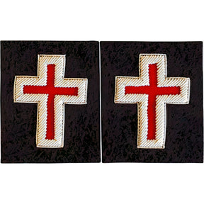 Sir Knight Cross Knights Templar Frock Coat Sleeve Patch - Bullion Embroidery
