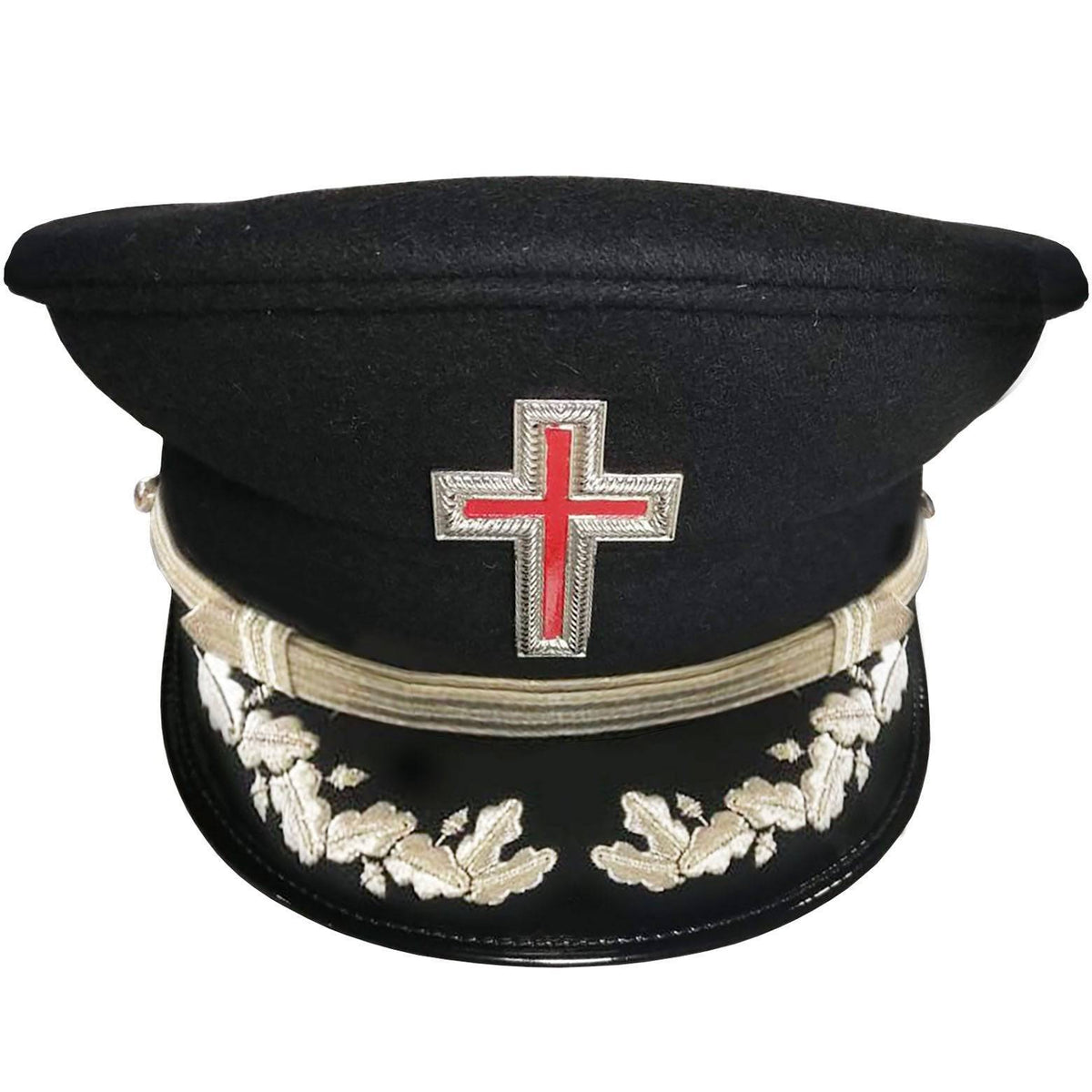Sir Knight Knights Templar Fatigue Cap - Silver Vinework - Bricks Masons
