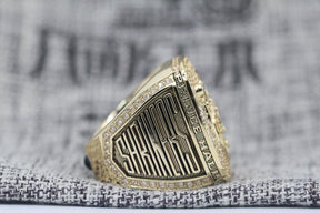 Shriners Ring - 925 Sterling Silver Gold Plated With Rhinestones - Bricks Masons