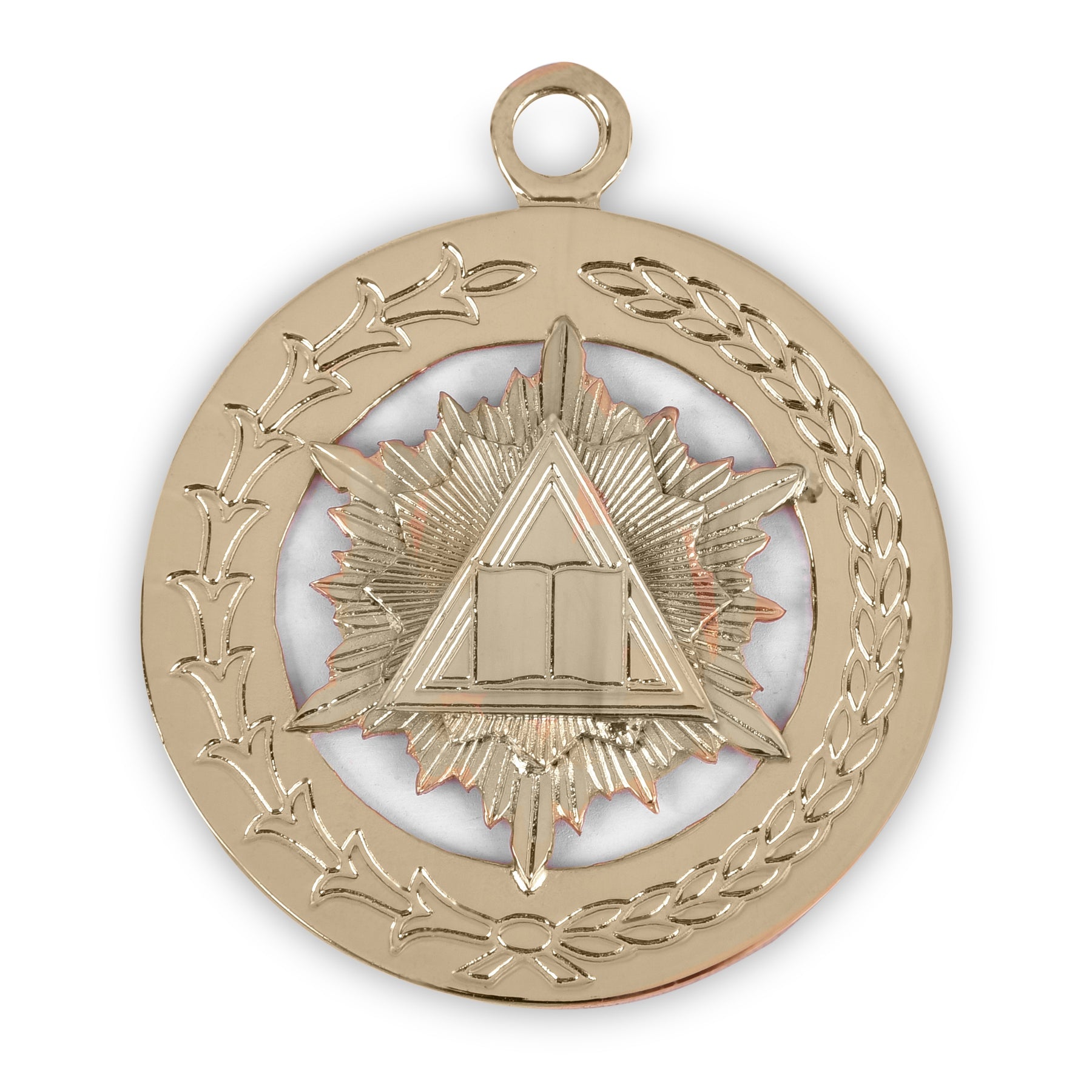 AMD Breast Jewel - Gold Plated With Green Ribbon - Bricks Masons