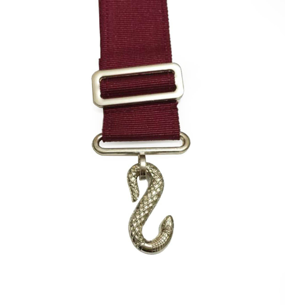 Universal Apron Belt Extender - Maroon Belt with Silver/Gold Clasp - Bricks Masons