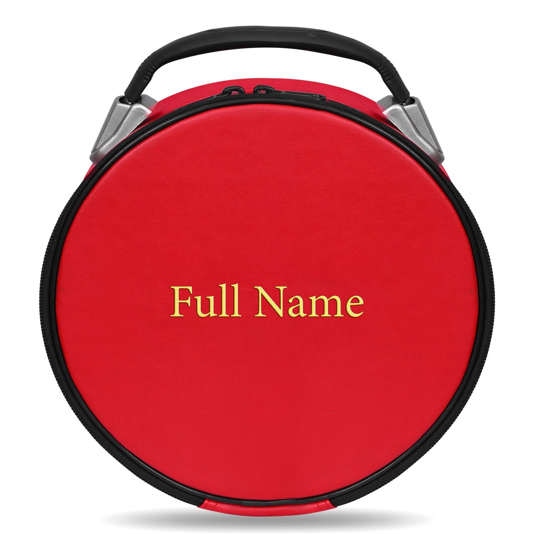 Universal Crown Cap Case - Red Imitation Leather Customizable
