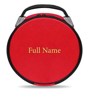 Universal Crown Cap Case - Red Imitation Leather Customizable