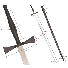 Universal Sword - Black Hilt and Black Scabbard - Bricks Masons