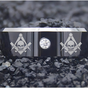 Widows Sons Ring - Black Silver Bevel With CZ Stone