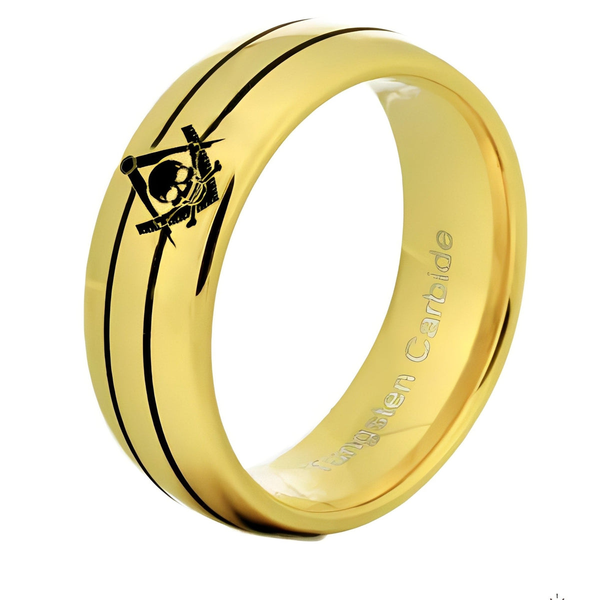 Anillo de viudas y hijos - Oro, tungsteno redondeado, personalizable