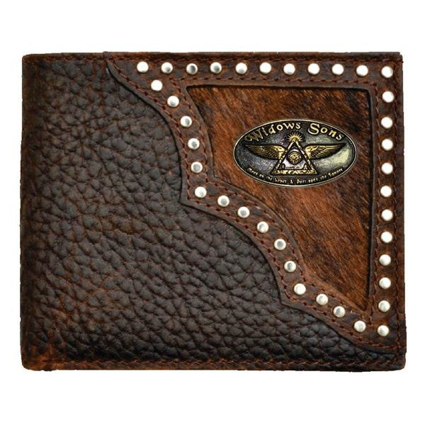 Widows Sons Wallet - Chocolate Hair Inlay Bi-fold Brown