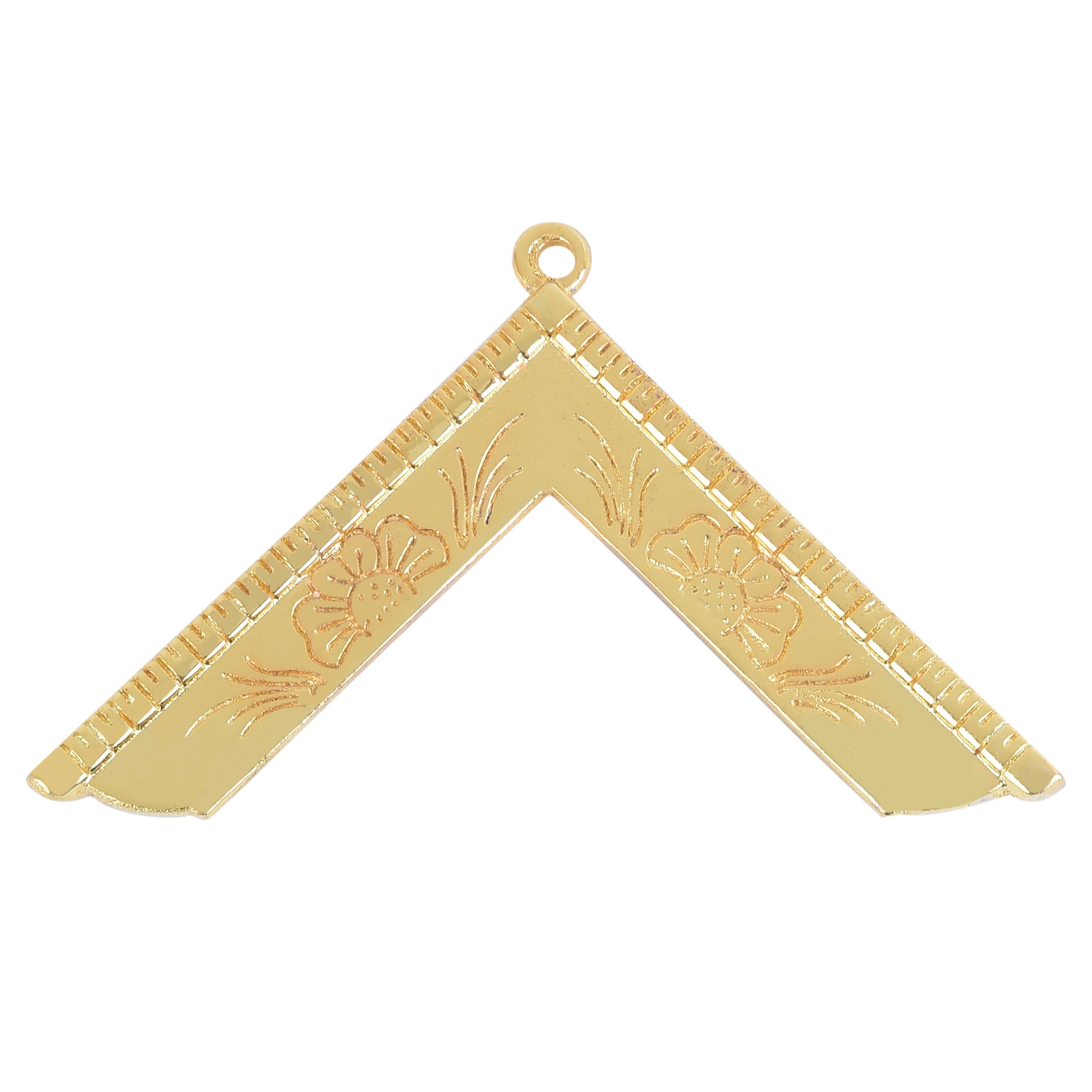 Worshipful Master Blue Lodge Officer Collar Jewel - Gold Plated - Bricks Masons