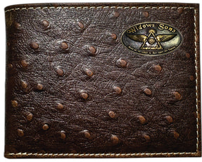 Widows Sons Wallet - Nocona Ostrich Print Leather Bifold