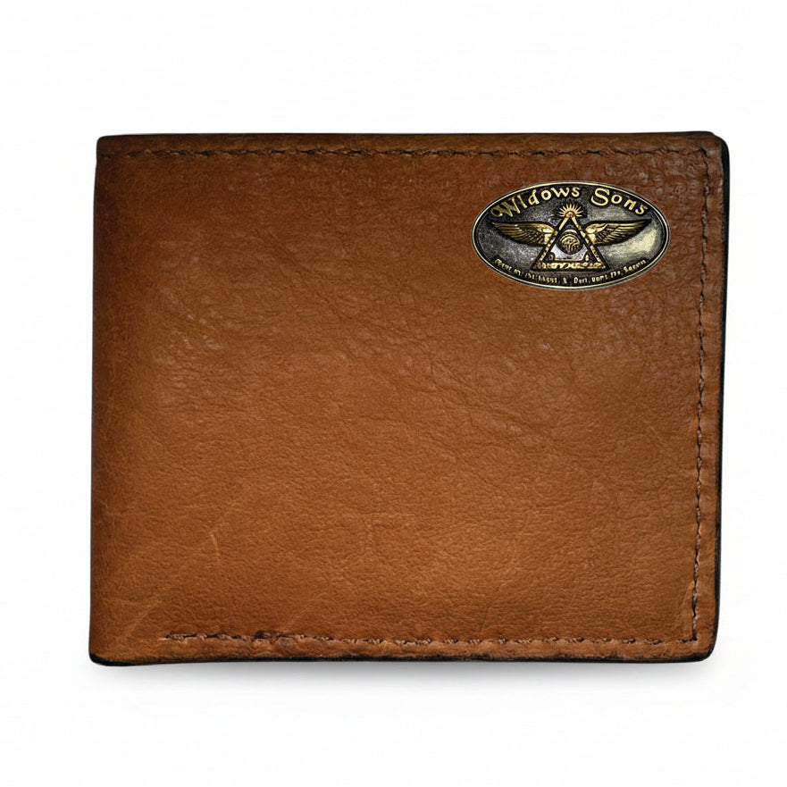 Widows Sons Wallet - Handcrafted Brown Buffalo Leather Bison Bifold
