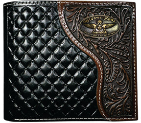 Widows Sons Wallet - Nocona Black & Cherry Floral Bi-fold