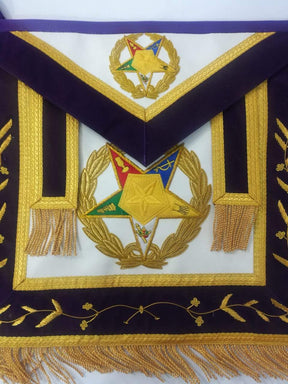 Order of the Eastern Star OES Grand Associate Patron Masonic Apron - Bricks Masons