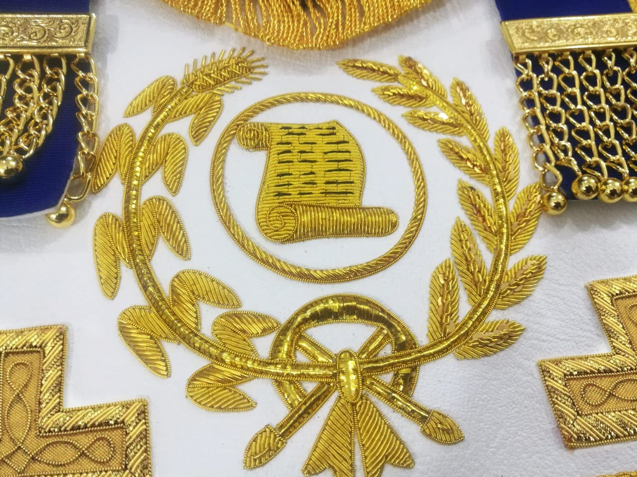 Craft Grand Officers Orator Full Dress Apron - Bricks Masons