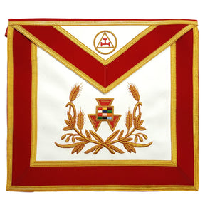 Past High Priest Royal Arch Chapter Apron - Red with Gold Embroidery - Bricks Masons