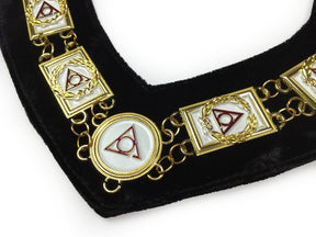 LOCOP PHA Chain Collar - Gold Plated on Black Velvet - Bricks Masons