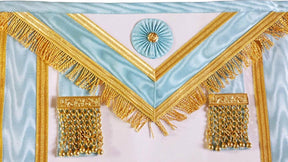Master Mason Blue Lodge Canada Regulation Apron - Sky Blue with Rosettes - Bricks Masons