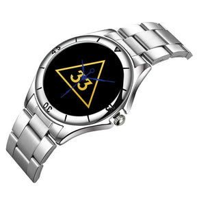 33rd Degree Scottish Rite Wristwatch - Stainless Steel - Bricks Masons