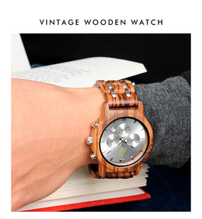 33rd Degree Scottish Rite Wristwatch - Various Wood Colors - Bricks Masons