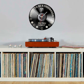 32nd Degree Scottish Rite Clock - Wings Down Vinyl Record - Bricks Masons