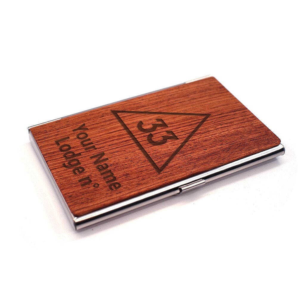 33rd Degree Scottish Rite Business Card Holder - (RFID Protection) - Bricks Masons