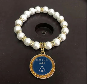 Council Bracelet - Gold and White - Bricks Masons