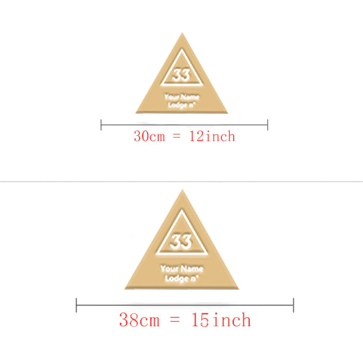 33rd Degree Scottish Rite Wall Monograms - Various Sizes - Bricks Masons