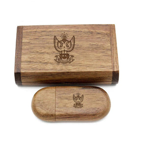 33rd Degree Scottish Rite USB Flash Drives - Wings Up Various Wood Colors - Bricks Masons