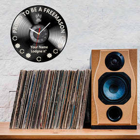 33rd Degree Scottish Rite Clock - Wings Up Vinyl Record - Bricks Masons