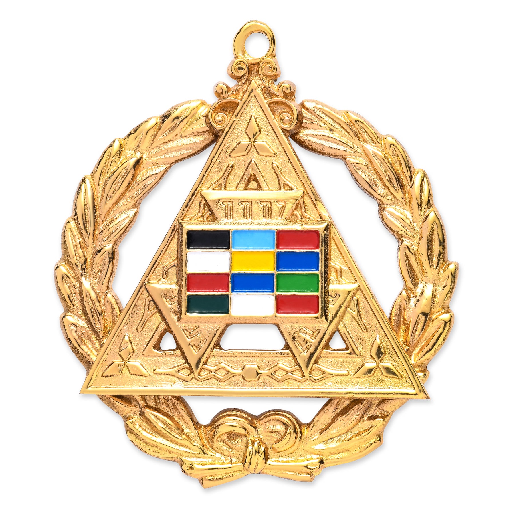 Grand District Deputy High Priest Royal Arch Chapter Officer Collar Jewel - Gold Metal - Bricks Masons