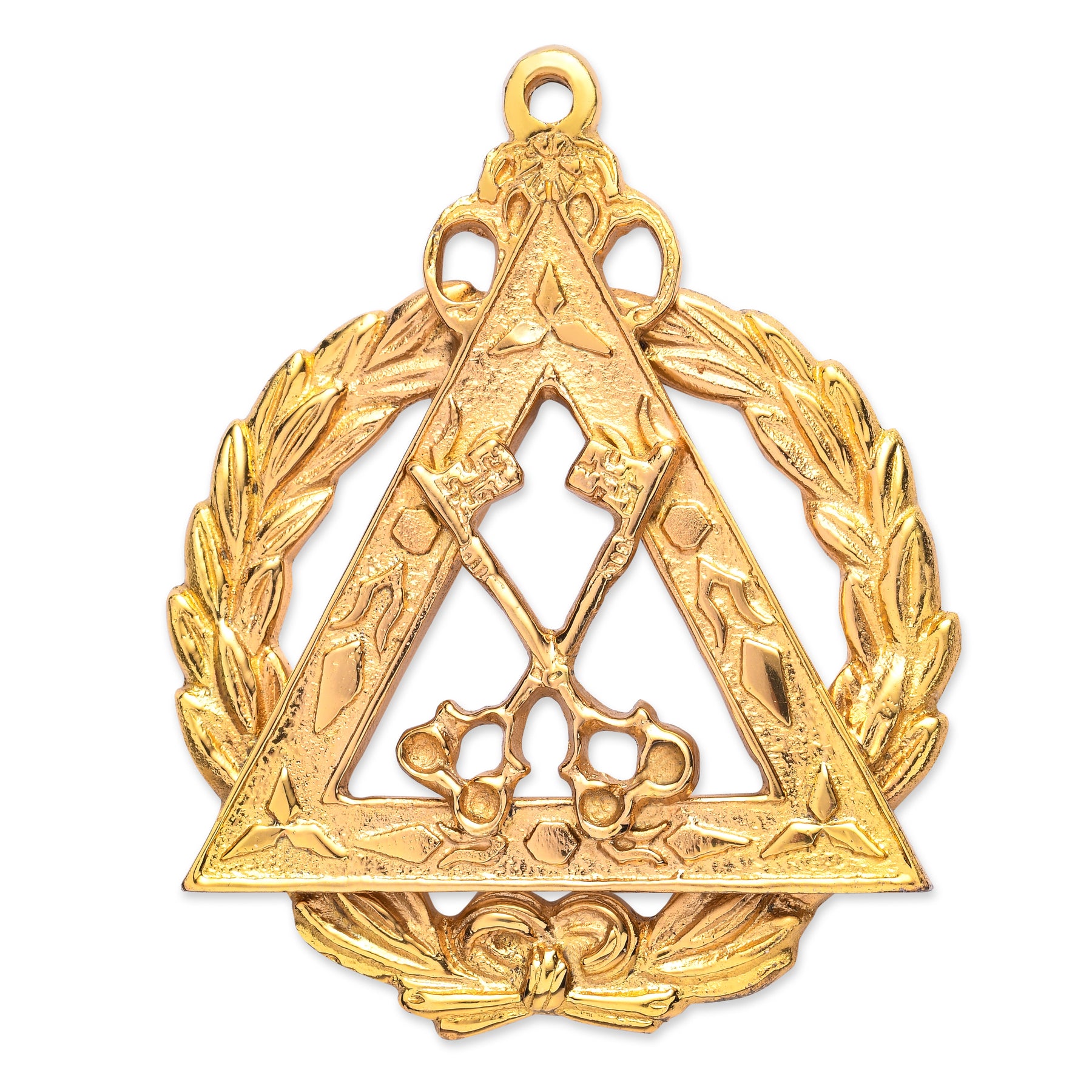 Grand Treasurer Royal Arch Chapter Officer Collar Jewel - Gold Metal - Bricks Masons