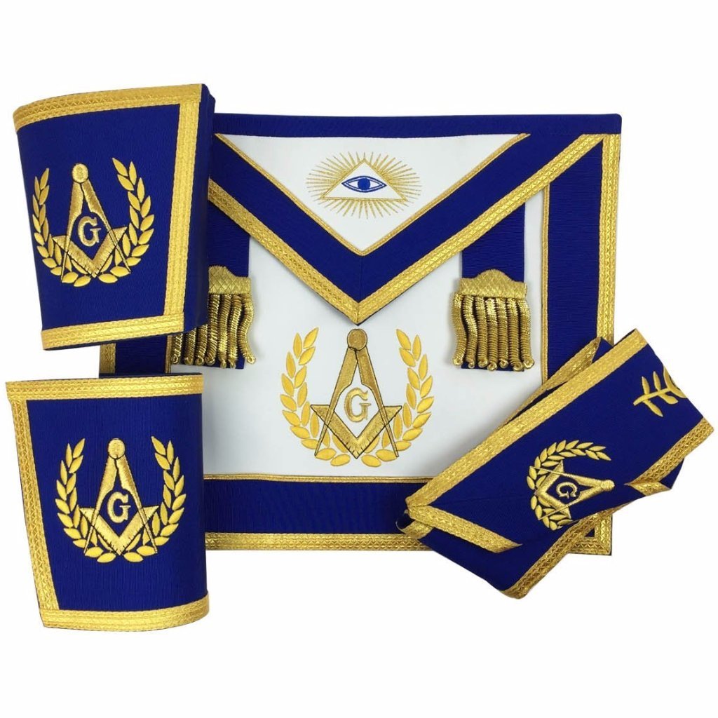 Master Mason Blue Lodge Regalia Set - Royal Blue & Gold - Bricks Masons