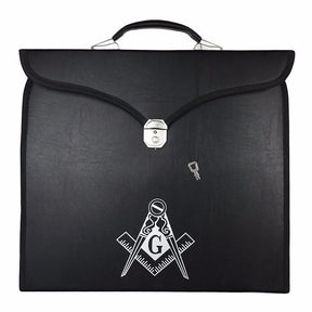 Master Mason Blue Lodge Apron Case - Leather Square & Compass G MM/WM - Bricks Masons