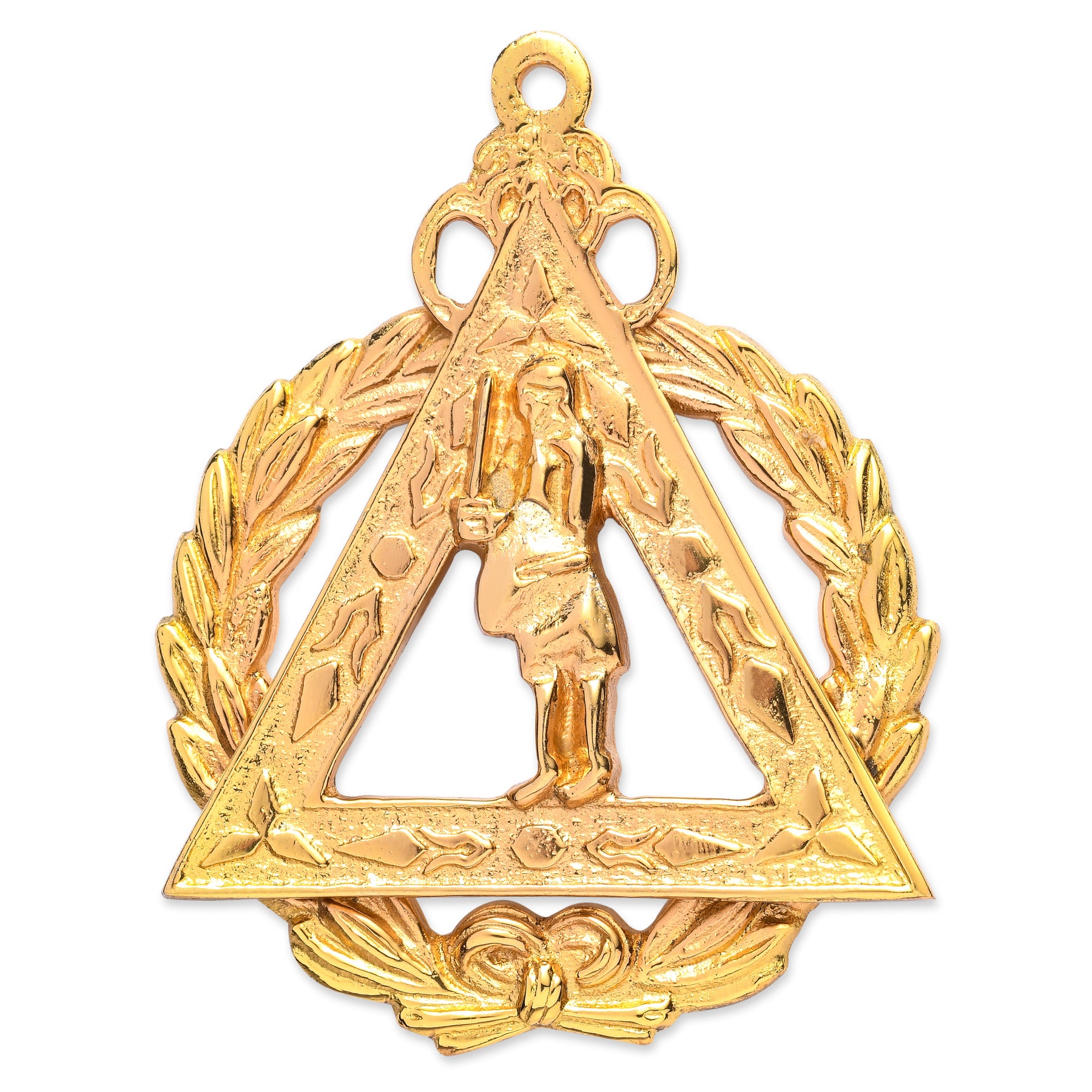 Grand Captain Of Host Royal Arch Chapter Officer Collar Jewel - Gold Metal - Bricks Masons