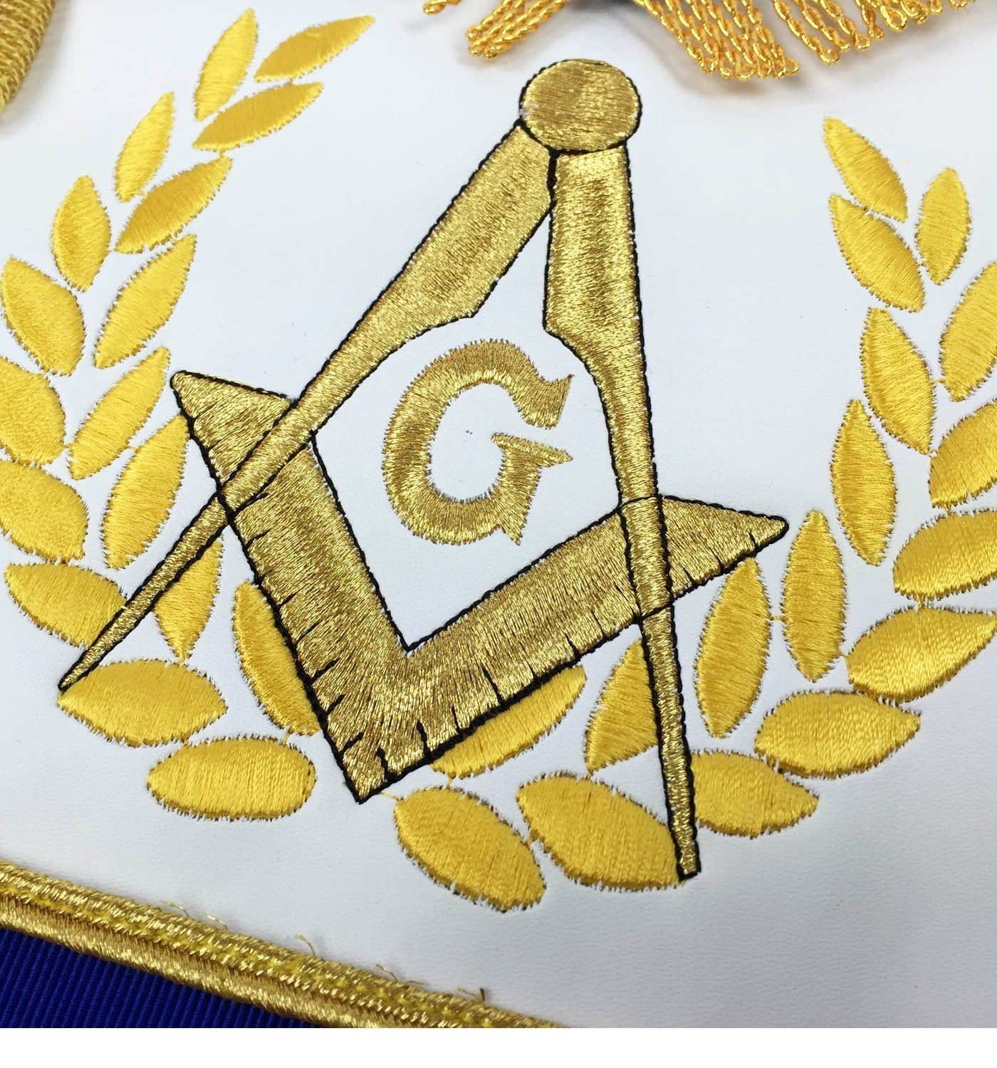 Master Mason Blue Lodge Regalia Set - Royal Blue & Gold Machine Embroidery - Bricks Masons